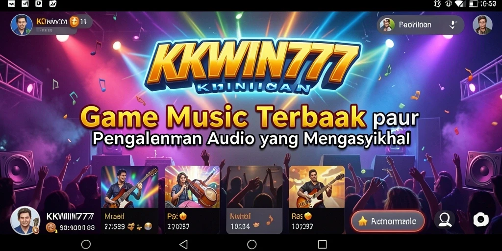 Tampilan gameplay <strong>KKWIN777</strong> yang menawan dengan berbagai pilihan lagu.