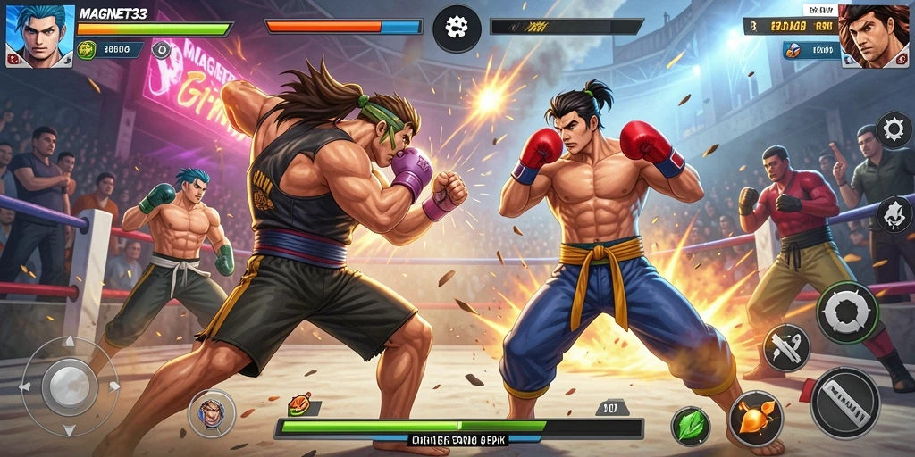 Tampilan gameplay aksi dari MAGNET33 yang mendebarkan.