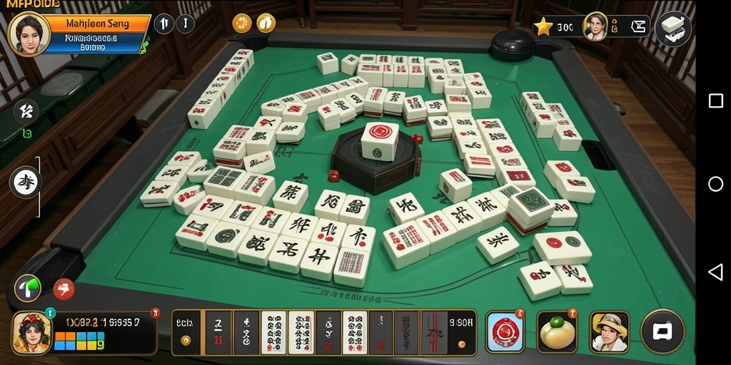 Tampilan gameplay Mahjong yang menarik dan penuh warna.