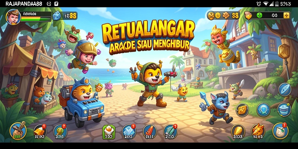 Tampilan gameplay seru RAJAPANDA88 dengan grafis menarik.